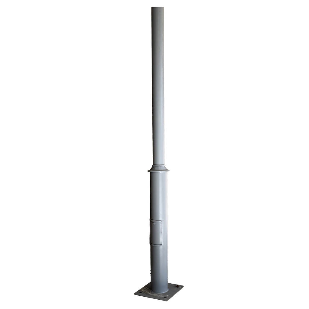 CANDELABRE ECLAIRAGE PUBLIC ACIER GRIS 4M